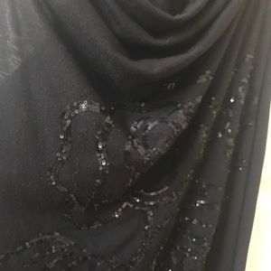 Lane Bryant scoop-tank black with rose sequins